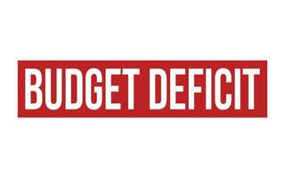 budget déficit caoutchouc timbre joint vecteur