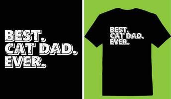 meilleur. chat père. jamais. T-shirt vecteur