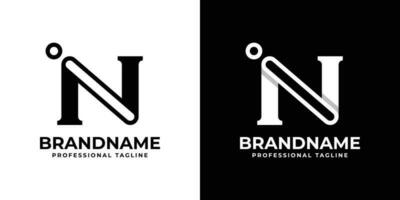 lettre ni ou dans monogramme logo, adapté pour tout affaires avec ni ou dans initiales. vecteur