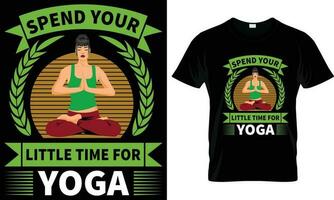 yoga T-shirt conception graphique vecteur. vecteur