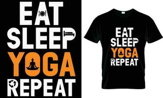 yoga T-shirt conception graphique vecteur. vecteur