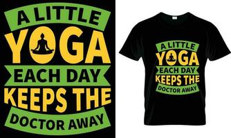 yoga T-shirt conception graphique vecteur. vecteur