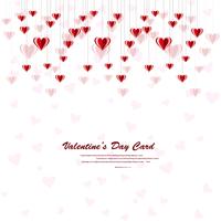 Happy Valentine's day coeurs sur fond blanc vecteur