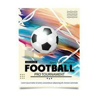 Créatif football Football tournoi brochure modèle. Football ou football Balle sur moderne Contexte. Football couverture conception modèle. vecteur