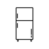 frigo direct icône symbole vecteur. noir contour frigo icône vecteur