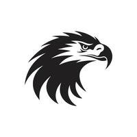 Aigle ou faucon mascotte logo silhouette vecteur