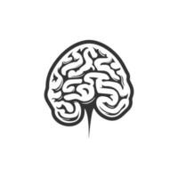 Humain cerveau logo pour la génétique et soins de santé conception ou idée de logo vecteur