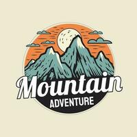 Montagne aventure logo illustratin modèle conception vecteur