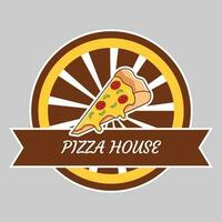Pizza maison vecteur logo conception modèle. Pizza logo conception. Pizza tranche logo. vite nourriture logo conception.