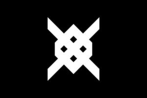 lettre X logo conception concept négatif espace style. abstrait signe construit de vérifier Des marques. vecteur éléments modèle icône. blanc couleur. X origami lettre. origami flèches emblème. initiale X lettre