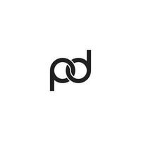 des lettres pd monogramme logo conception vecteur