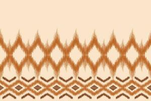 ethnique ikat en tissu modèle géométrique style.africain ikat broderie ethnique Oriental modèle marron crème Contexte. abstrait, vecteur, illustration.pour texture, vêtements, écharpe, décoration, tapis, soie. vecteur