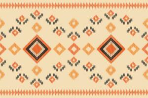 ethnique ikat en tissu modèle géométrique style.africain ikat broderie ethnique Oriental modèle marron crème Contexte. abstrait, vecteur, illustration.pour texture, vêtements, écharpe, décoration, tapis, soie. vecteur