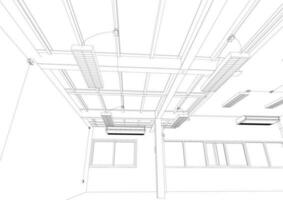 3d illustration de bâtiment structure vecteur