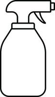 isolé vaporisateur bouteille icône dans contour style. vecteur