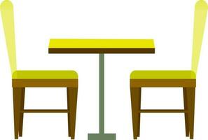 illustration de table avec chaises. vecteur