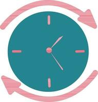 symbole de l'horloge avec circulaire La Flèche pour emploi recherche. vecteur