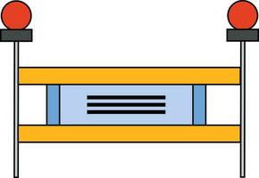 coloré route barrière. signe ou symbole. vecteur