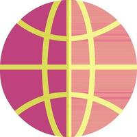 Terre globe dans rose et Jaune couleur. vecteur