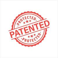 breveté protégé joint intellectuel propriété protégé timbre isolé vecteur