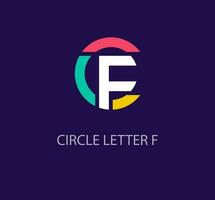 rond logo conception de Créatif lettre F. unique coloré entreprise entreprise logo. entreprise initiales entreprise vecteur. vecteur