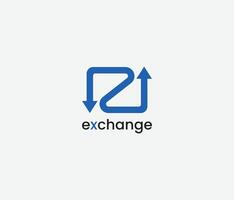 échange logo concept. devise échange symbole. financier prestations de service, revenir sur investissement. vecteur illustration