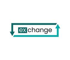 échange logo concept. devise échange symbole. financier prestations de service, revenir sur investissement. vecteur illustration