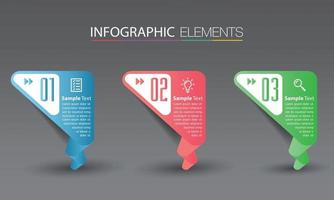 infographie de bannière de modèle de zone de texte moderne vecteur