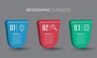 infographie de bannière de modèle de zone de texte moderne vecteur