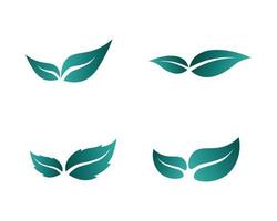 arbre feuille vecteur logo design nature vert de la nature à base de plantes et de la santé icône frais