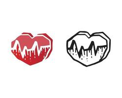 logo d & # 39; amour et symboles de la saint-valentin vecteur