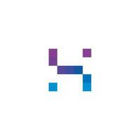 des lettres sh hs La technologie logo conception vecteur