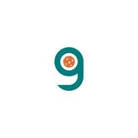 lettre g pickleball logo conception vecteur