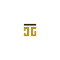 des lettres tcg cgt carré logo minimal Facile vecteur
