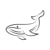 baleine logo icône conception vecteur