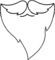 plat illustration de barbe et moustache. vecteur