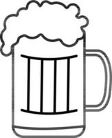 plat illustration de Bière tasse. vecteur