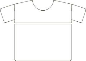 ligne art illustration de une T-shirt. vecteur