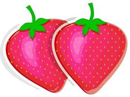 rose des fraises autocollant, étiquette ou étiquette conception. vecteur