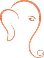 ligne art illustration de Seigneur ganesh. vecteur