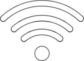 ligne art symbole de Wifi sur blanc Contexte. vecteur