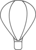 plat chaud air ballon signe ou symbole. vecteur