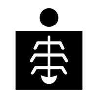 radiologie glyphe icône conception vecteur