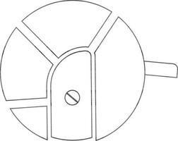 ligne art illustration de une bobine cas. vecteur