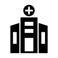 hôpital glyphe icône conception vecteur