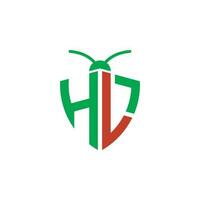 des lettres hl ravageur contrôle logo vecteur