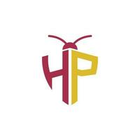 des lettres hp ravageur contrôle logo vecteur