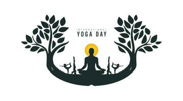 international yoga jour, vecteur illustration