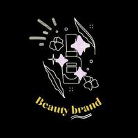 beauté logo minimaliste conception illustration, marque identité emblème vecteur