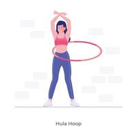 éléments de hula hoop vecteur